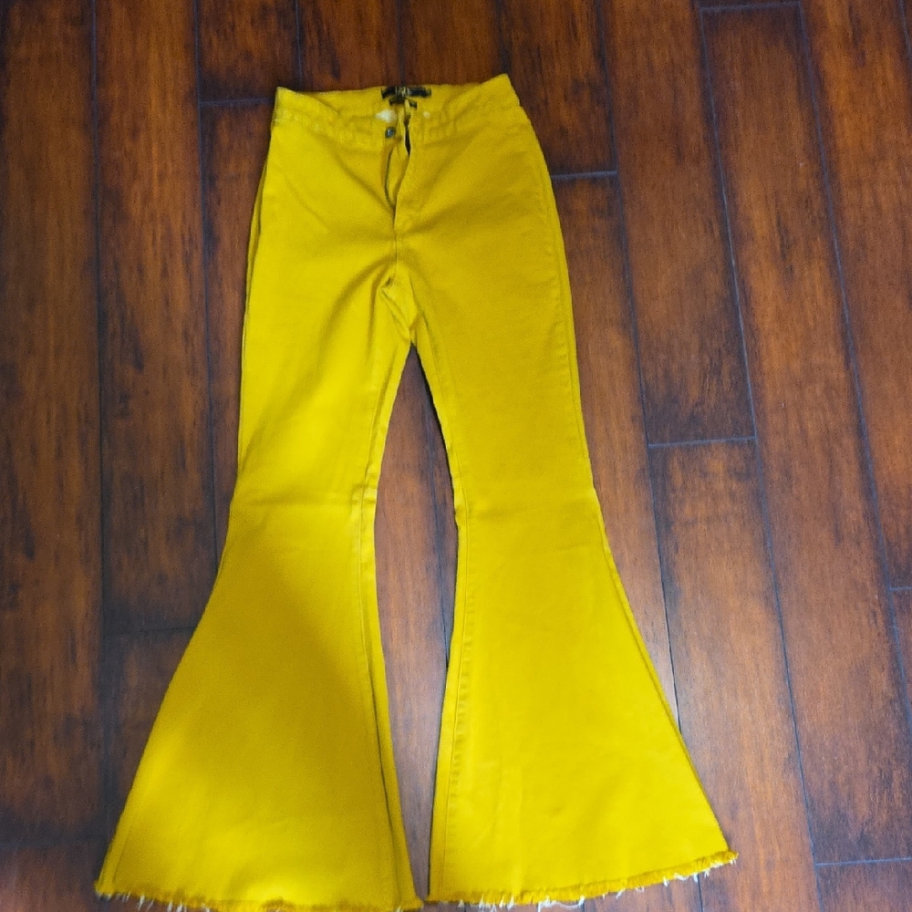 Mustard Yellow Bell Bottoms Size 8